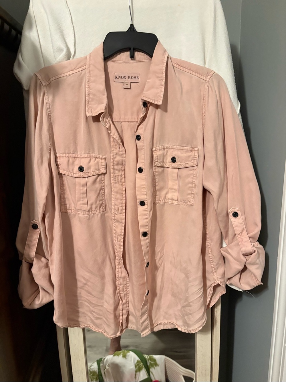 Knox Rose Blush Pink button down shirt
